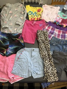 Girls Shorts Lot 6 7/8 Mixed Lot Tops Dress - Picture 1 of 12