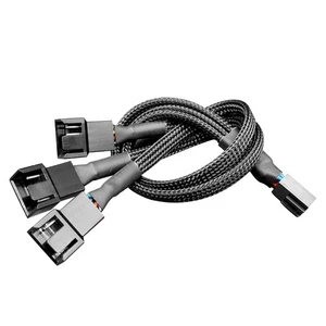 4 Pin 1 to 3 Way Cooling Fan Water Cooler PWM Splitter Adapter Power Cable Hub N - Afbeelding 1 van 9