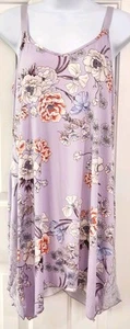 Lilac & London Sz L Lavender Purple Floral Nightgown Lace Detail - Picture 1 of 6