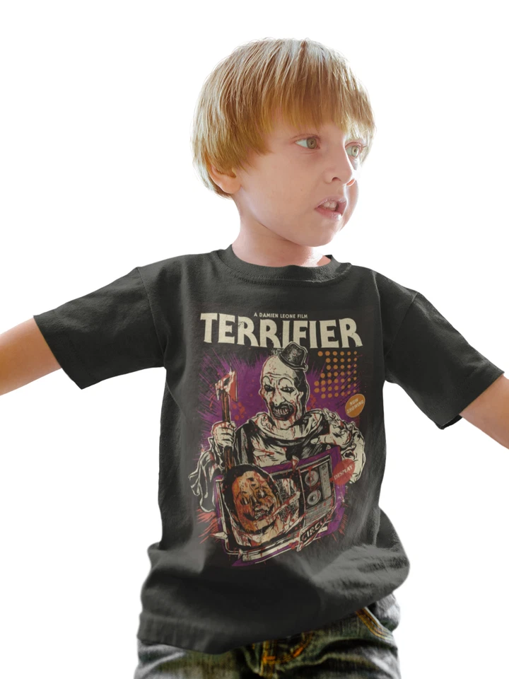 terrifier horror sci fi film movie kids unisex birthday funny t shirt - Image 1 of 1