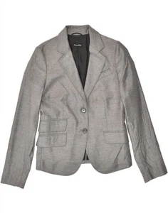 MASSIMO DUTTI Womens 2 Button Blazer Jacket IT 40 Small Grey Wool RB03 - Picture 1 of 4