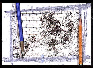 Joe Quesada & Jimmy Palmiotti's ASH - "Sketch" Chase Card #1 - Frying Pan - Picture 1 of 1