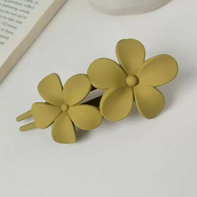 Frosted Flower Big Hair Clip Acrylic Duckbill Clip Ponytail Hairpin Hair Claws , - Image 1 of 4