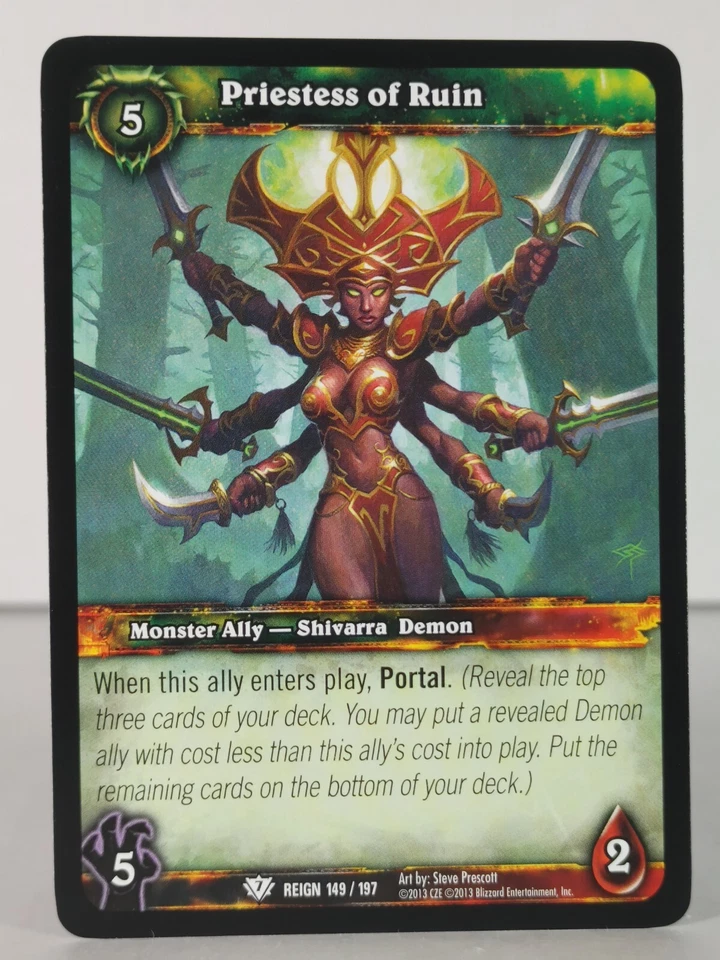 Priestess of Ruin - Reign of FIre - singles - 149/197 - WoW TCG - common - Image 1 of 1