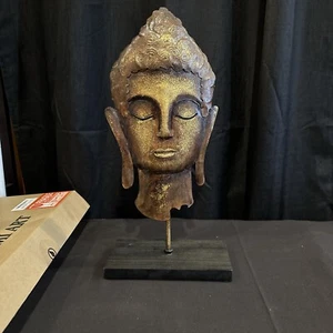 Sinuomi Handmade And Handpainted Budha Metal Art.  16" Tall New Z4 - Picture 1 of 8