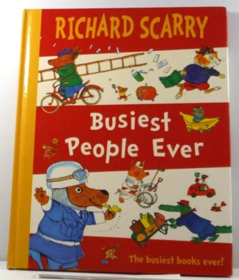 Busiest People Ever by Richard Scarry hardcover large children's Picture book - Image 1 of 4