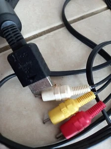 Sony Playstation 2 AV Cable 1.8m 6ft Video Cord Lead for PS1 PS2 PS3 RCA - Picture 1 of 1