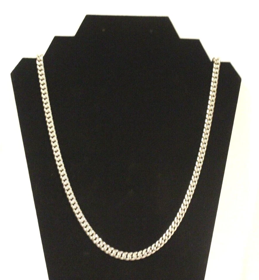 6 mm Cuban Link Chain Necklace Silver Plated SS Various Length Miami Hip Hop 6mm - Изображение 1 из 1