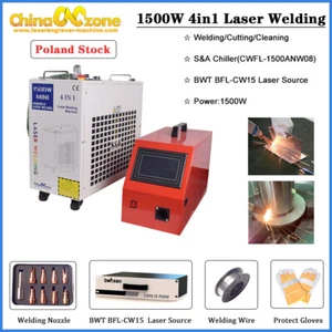 Macchina da taglio pulizia saldatura laser portatile 4 in 1 1500 W fibra - Foto 1 di 12