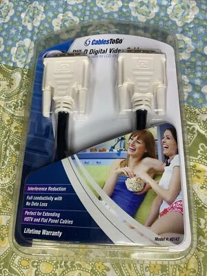 Cables to Go C2G DVI-D M/M Dual Link Digital Video Cable 6.5 Feet 2M STP - Image 1 of 3