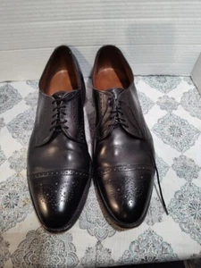 Allen Edmonds SANFORD Negro Puntera Derby Bluchers 5207 Hombres Zapatos de Cuero 14 B - Imagen 1 de 12