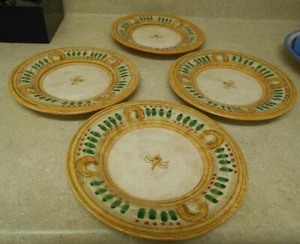 VIETRI CONTRADA ITALIAN YELLOW POTTERY Set of 4 Handmade Salad Plates 8.5 - Picture 1 of 7