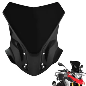 Black Double Bubble Windscreen Windshield Screen For BMW G310GS K02 2017-2023 - Picture 1 of 6