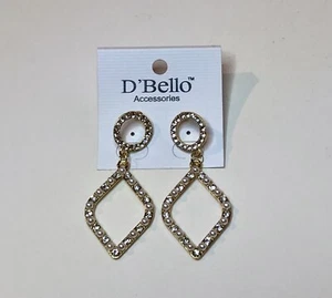 D'Bello Earrings with Small Faux Pearls - Brand New - Picture 1 of 4