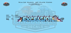 AMCX 463201 Stan Lee Graffiti ACF Kunststoff Trichter HO 1:87 Maßstab Aufkleber Set - Bild 1 von 2