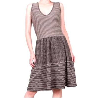 Anthropologie Knitted & Knotted Sleeveless V-Neck Wool Blend Dress XS - Image 1 of 4
