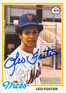 Leo Foster autographed baseball card 1978 Topps #229 New York Mets - Picture 1 of 2