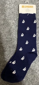 Gymboree Socks Boys Small Sailboat Sailing Navy Blue White New - Picture 1 of 6