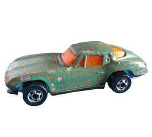 Hot Wheels Krackle Car '63 Finestra Spaccata Corvette Stingray Verde Diecast 1995 - Foto 1 di 6