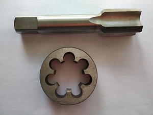 Lotes 1 pieza 1 5/16-12 UN troquel y 1 pieza HSS máquina 1 5/16-12 UN herramienta de roscado de grifo - Imagen 1 de 3