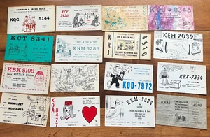 Lote de 31 Tarjetas De Colección CB Base Radio Ham Amateur QSL QSO Tarjetas Artísticas Postales - Imagen 1 de 18
