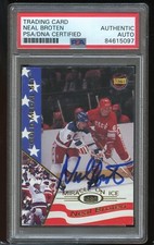 Neal Broten #3 signed autograph 1995 Signature Series Miracle on Ice Card PSA
