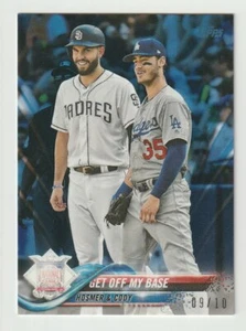 Get Off My Base Bellinger 2018 Topps Mini bajo demanda azul paralelo 09/10 #US150 - Imagen 1 de 1