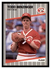 1989 Fleer Update #U-83 TODD BENZINGER Cincinnati Reds ~B1S