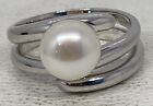 honora Jewelry White pearl Ring Sz 9.75 Sterling Silver 925 6.8g