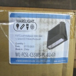 WARELIGHT LED WALLPACK FULL CUTOFF WLFCSL-C55WS-PC-BZ-G1 - Picture 1 of 1