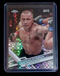 2017 Topps Chrome UFC Georges St-Pierre X-Fractor Refractor SSP 1st Chrome