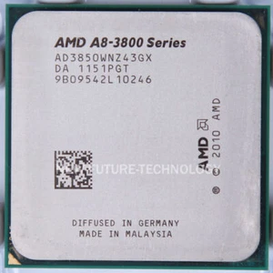 AMD A8-series A8-3850 AD3850WNZ43GX 2.9 GHz Quad-Core FM1 CPU US Free Shipping - Photo 1/1