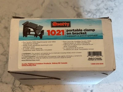 Braçadeira portátil Scotty #1021 no suporte, Scotty Downrigger *pé de borracha faltando* - Imagem 1 de 4