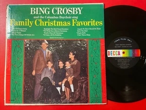 Bing Crosby Family Christmas Favorites LP Decca Holiday Columbus Boychoir VG - Picture 1 of 4