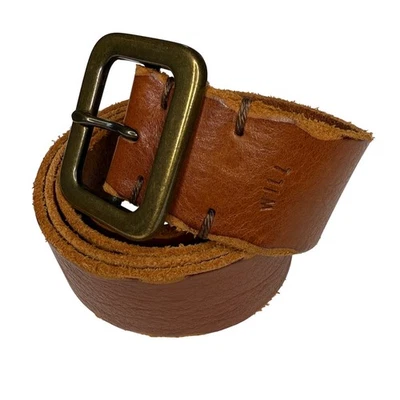 Cinturón Will Leather Goods Hombre Marrón XL 40 Hecho en Italia Cuero Arándano Foto 1 de 4