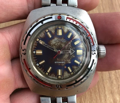 Reloj Pulsera Vostok Anfibio Wostok URSS SSS SU Rusia Soviética De Colección Raro Foto 1 de 4