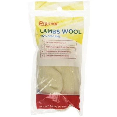 Premier Lambs Wool 100% Genuine Helps Relieve Pain From Foot Ailments 3/8 Ounce - Image 1 of 2