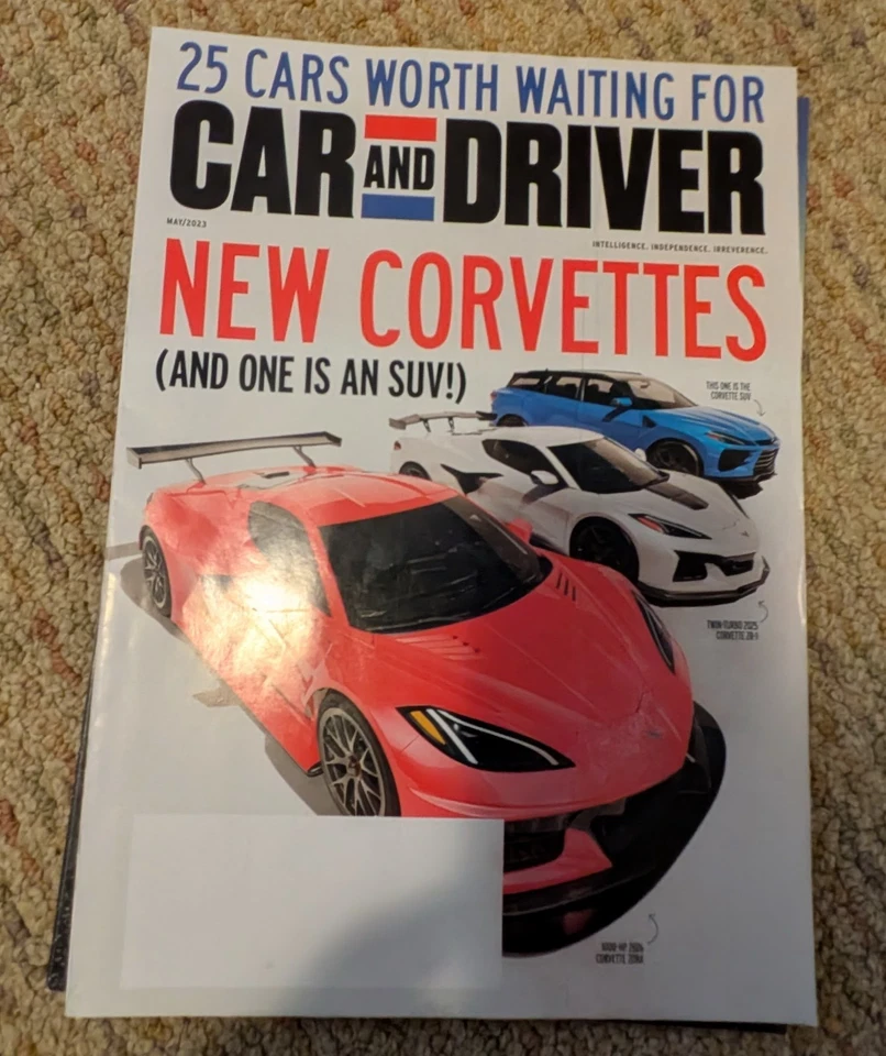 CAR AND DRIVER MAGAZINE MAY 2023 NEW CORVETTES GOOD CONDITION FREE SHIPPING - Image 1 of 1
