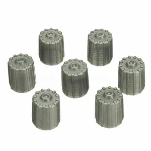 Convenient 100 Gray TPMS Tire Valve Stem Cap Cover Set for Trucks and Bikes - Picture 1 of 7