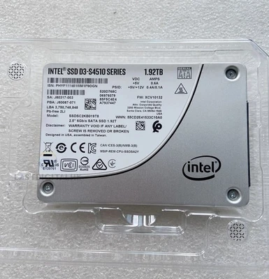 Intel 1.92TB SSD D3-S4510 SATA 6Gb/s 2.5" Internal SSD SATA III SSDSC2KB019T801 - Image 1 of 2