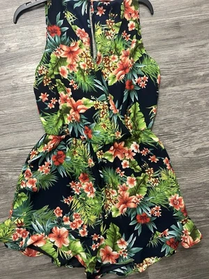 Mameluco exuberante sin mangas con estampado tropical Foto 1 de 4