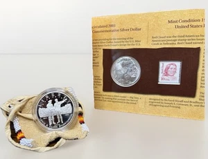 2001 & 2004 Silver Proofs, Lewis & Clark & Buffalo Comm. Silver Dollars w/Pouch - Picture 1 of 13