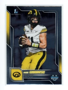 2025 Bowman University Chrome Mark Gronowski 1st Bowman #127 Iowa Hawkeyes - Picture 1 of 3