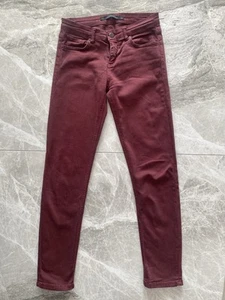 Victoria Beckham Jeans Size 27 Burgundy - Picture 1 of 7