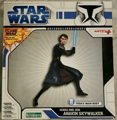 Star Wars The Clone Wars ArtFX + Kotobukiya Anakin Skywalker con cuerpo principal Yoda Foto 1 de 2
