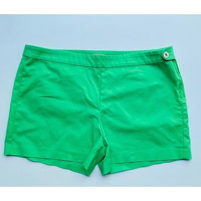 Lilly Pulitzer Alessi Corto Elástico Cabaña Verde Cremallera Lateral 4.5" Entrepierna Talla 16 Foto 1 de 4