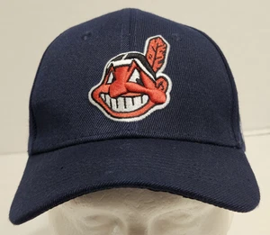 Cleveland Indians Chief Wahoo 47 Marca Limpieza Sombrero Correa Azul - Imagen 1 de 9