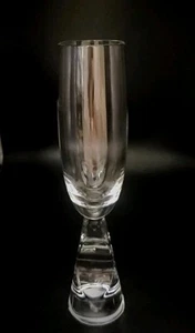 Nambe Crystal CHILL 9-3/4" Fluted Champagne Goblet~Stunning Contemporary Design - Picture 1 of 6