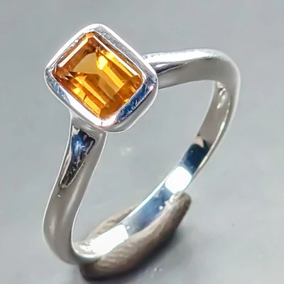 Ювелирные изделия натуральный цитрин кольцо 925 пробы размер 6,75/R440392 - Изображение 1 из 4