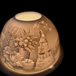 Bernardaud Limoges Lithopane Porcelain Votive Candle Holder Wedding Garden - Picture 1 of 11